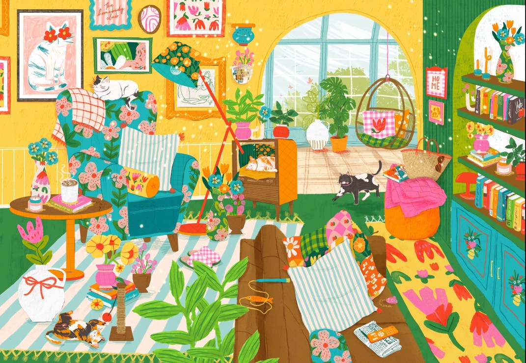 Pieces & Peace - Home is Where the Cats are - 1000 palaa