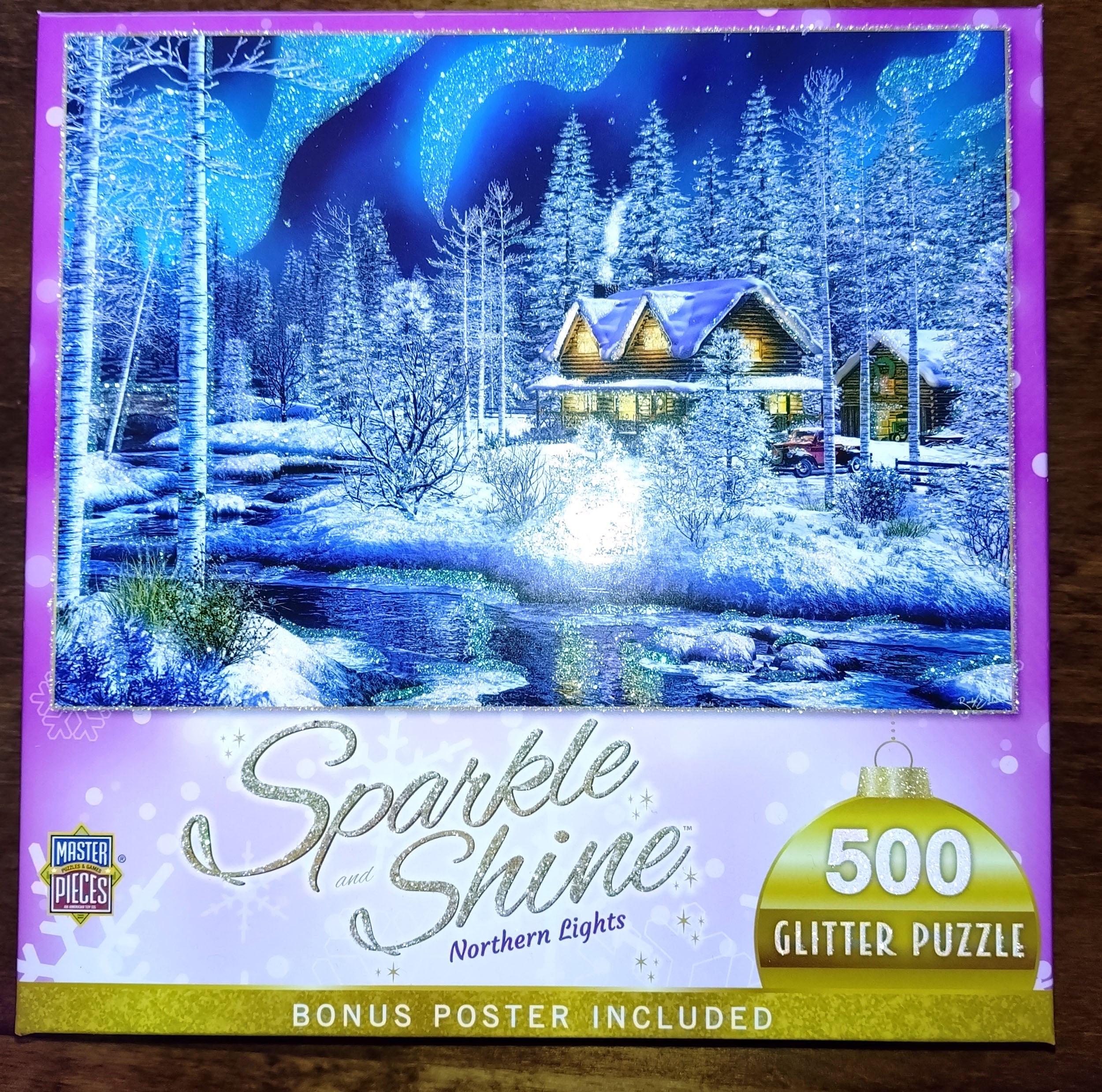 Master Pieces - Northern lights - Glitter puzzle - 500 palaa