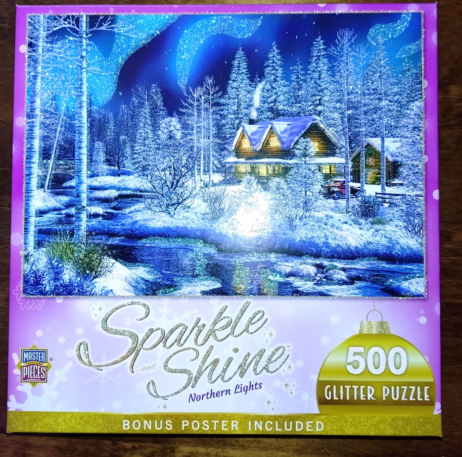 Master Pieces - Northern lights - Glitter puzzle - 500 palaa