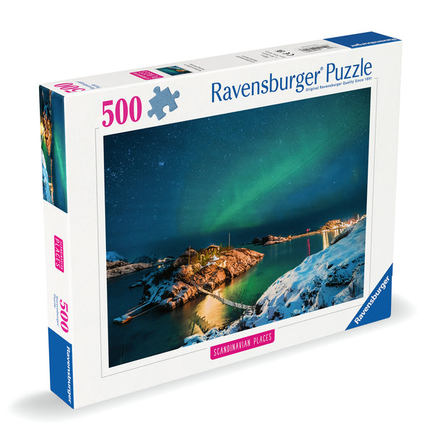Ravensburger - Northern lights in Bergsfjord, Norway - 500 palaa