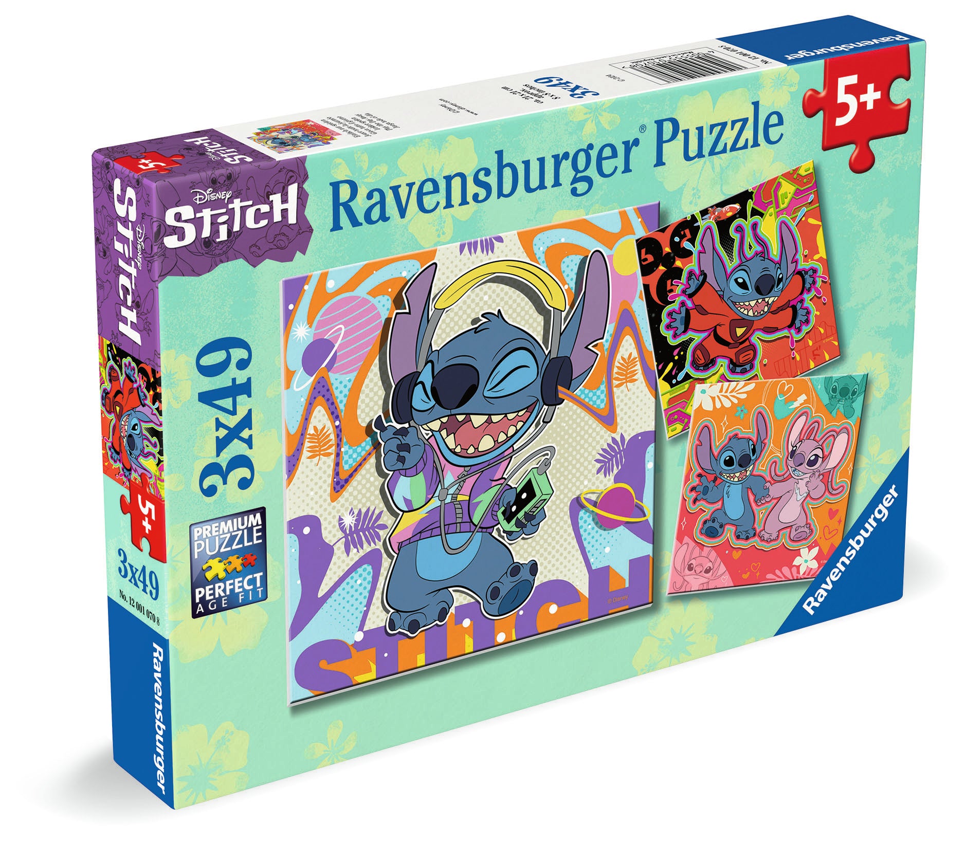Ravensburger - Disney Stitch Play the day away - 3 x 49 palaa