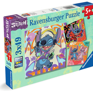 Ravensburger - Disney Stitch Play the day away - 3 x 49 palaa