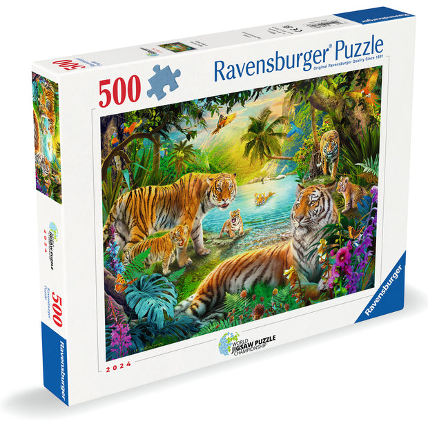 Ravensburger - Tiger family in the oasis - 500 palaa