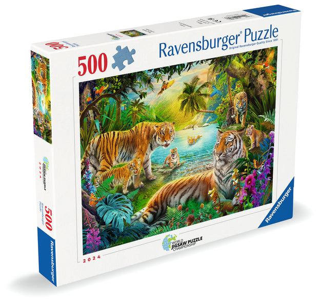 Ravensburger - Tiger family in the oasis - 500 palaa