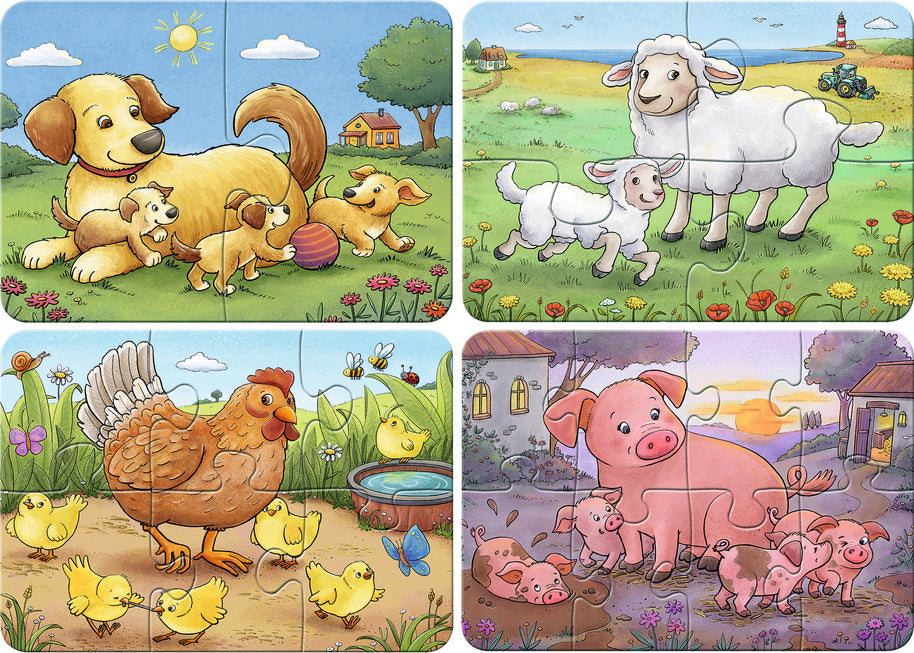 Ravensburger - Farm animal families -  2 / 4 / 6 / 8  - palaa