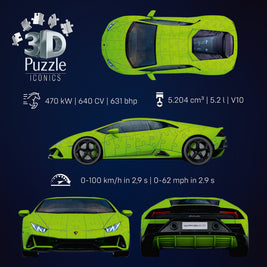 Ravensburger - Iconic Lamborghini Huracán EVO-Verde - 108 palaa