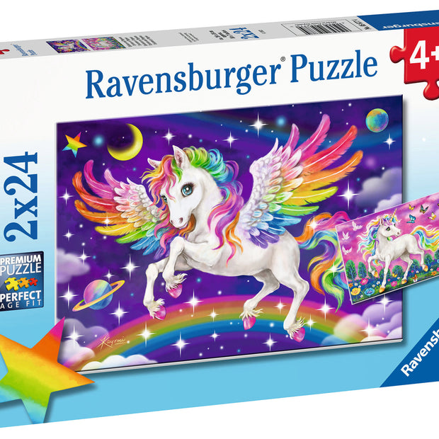 Ravensburger - Unicorn and Pegasus - 2 x 24 palaa