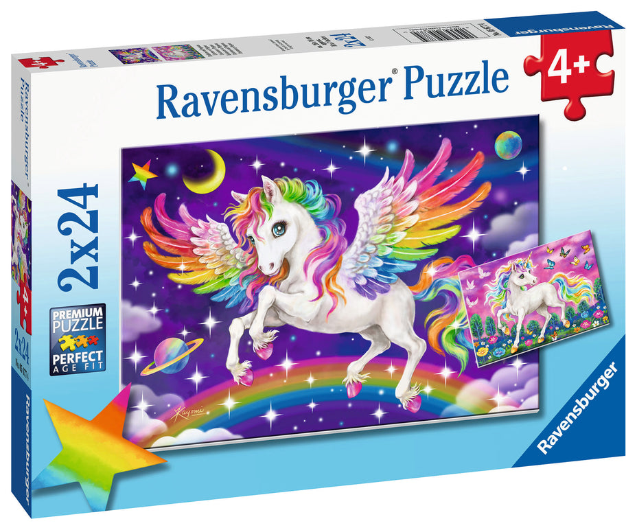 Ravensburger - Unicorn and Pegasus - 2 x 24 palaa