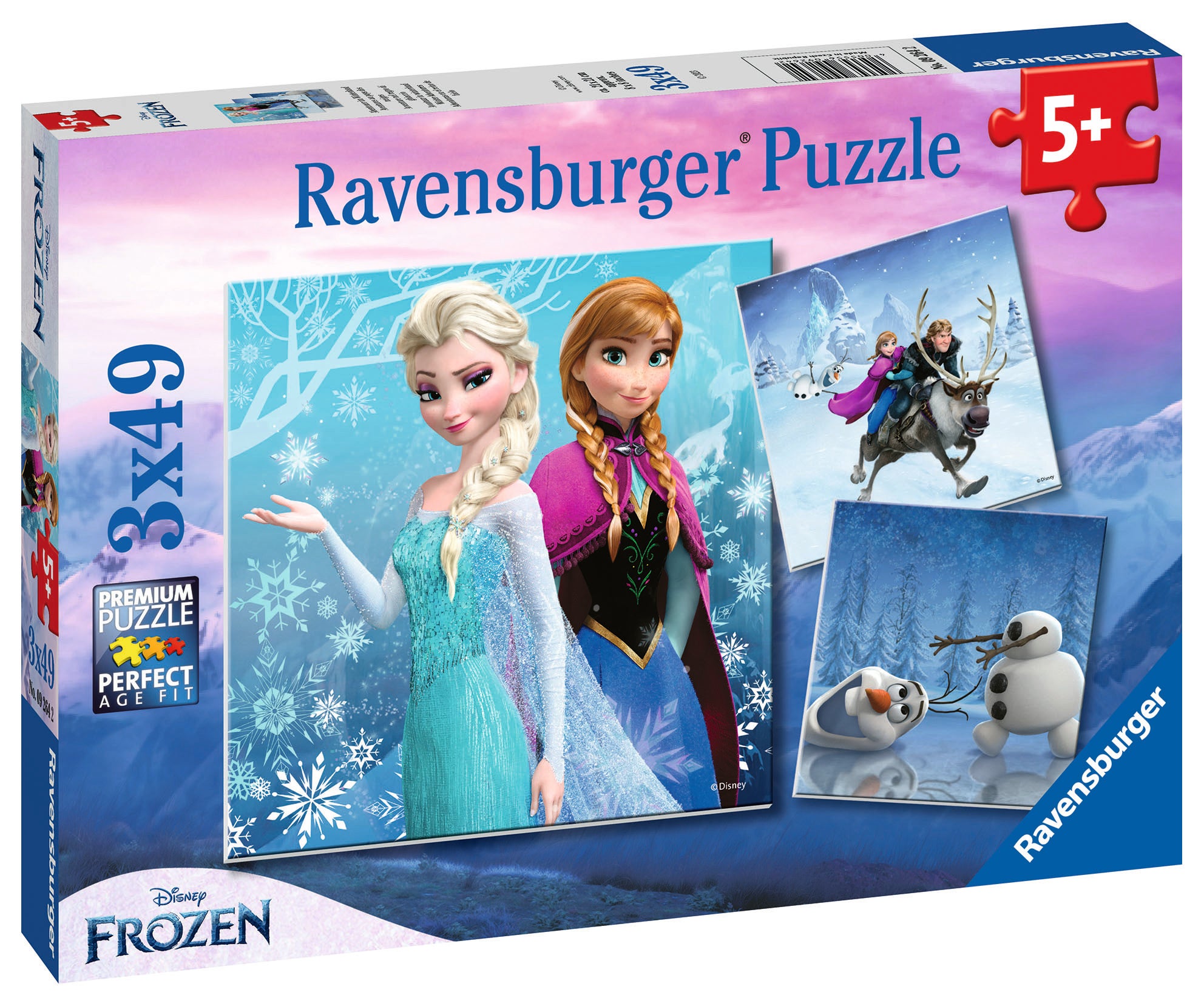 Ravensburger  - Frozen winter adventures - 3 x 49 palaa