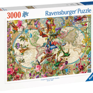 Ravensburger -  Flora and Fauna World Map - 3000 palaa