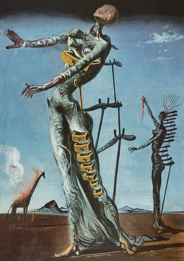 Bluebird -  Salvador Dalí - Burning Giraffe, c. 1937 - 1000 palaa