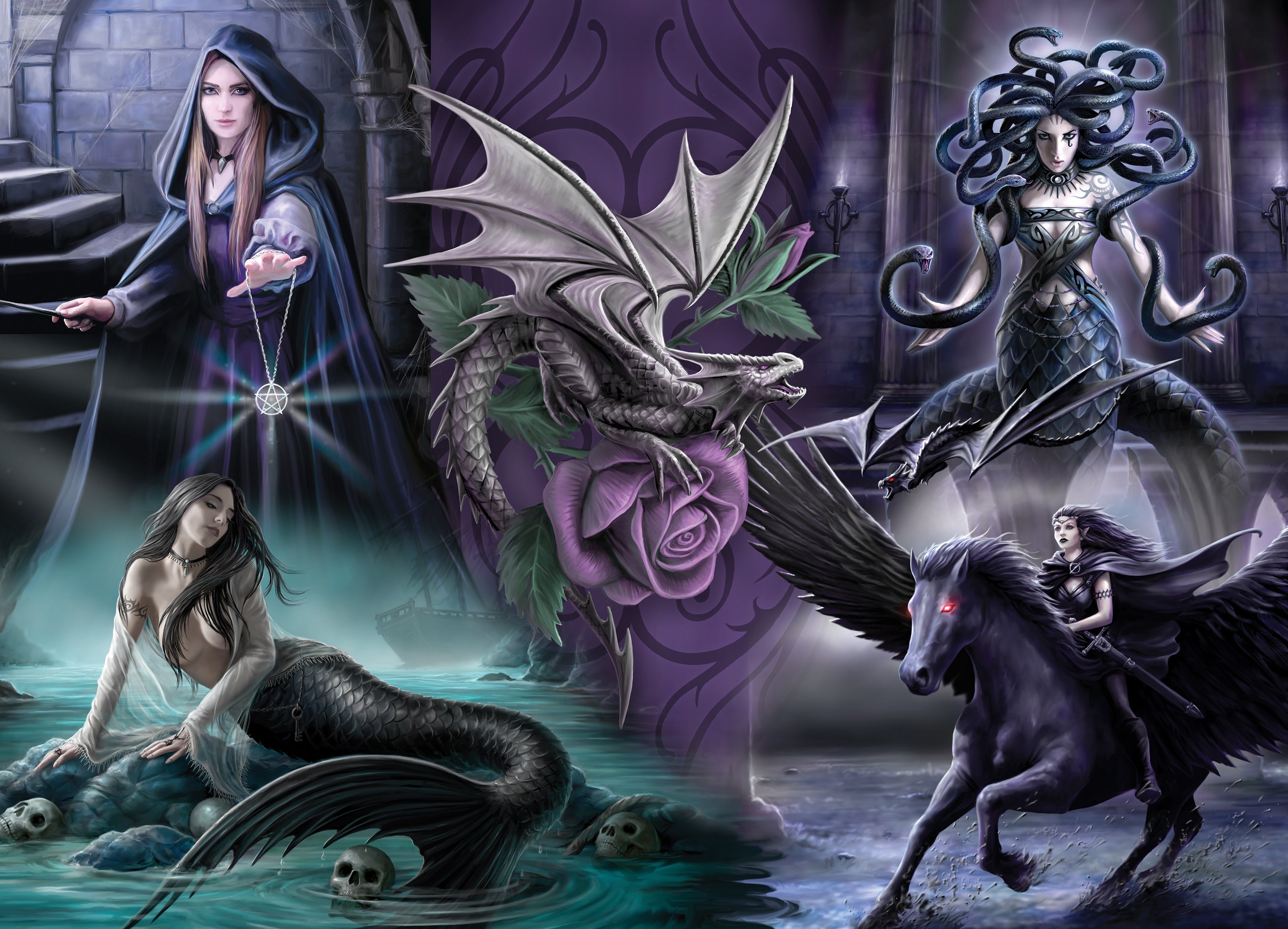 Bluebird -  Anne Stokes - Gothic Dreams - 1000 palaa