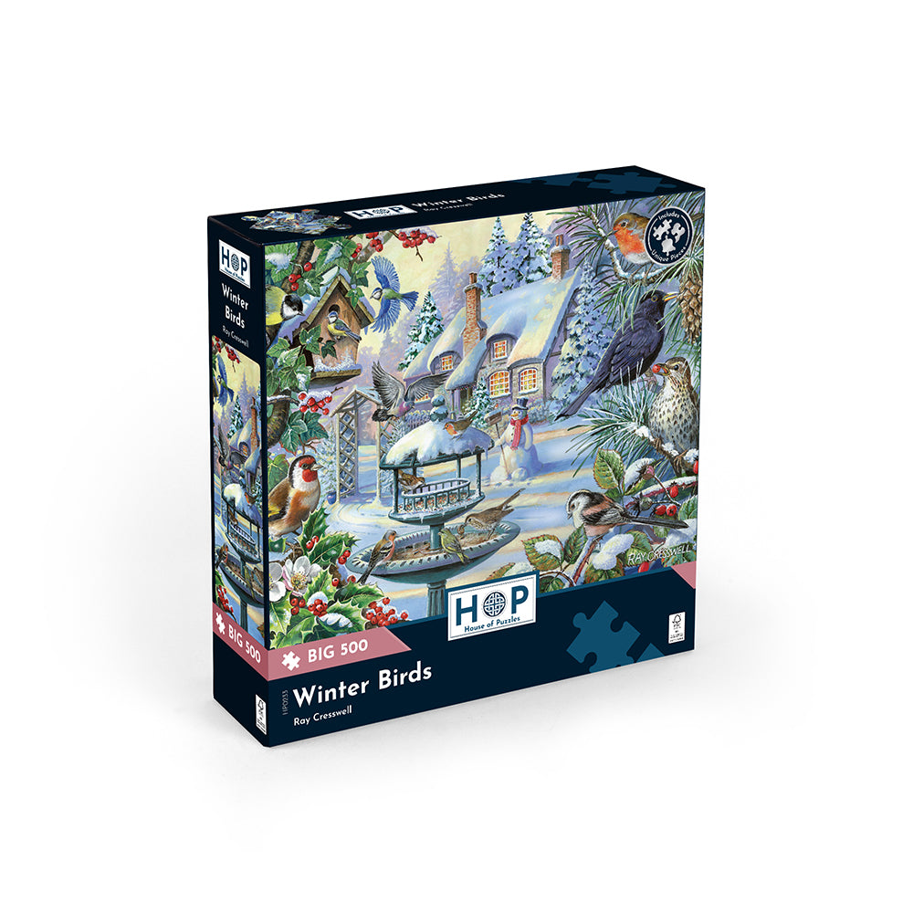 House of Puzzles - XXL Pieces - Winter Birds -  500 palaa