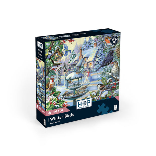 House of Puzzles - XXL Pieces - Winter Birds -  500 palaa