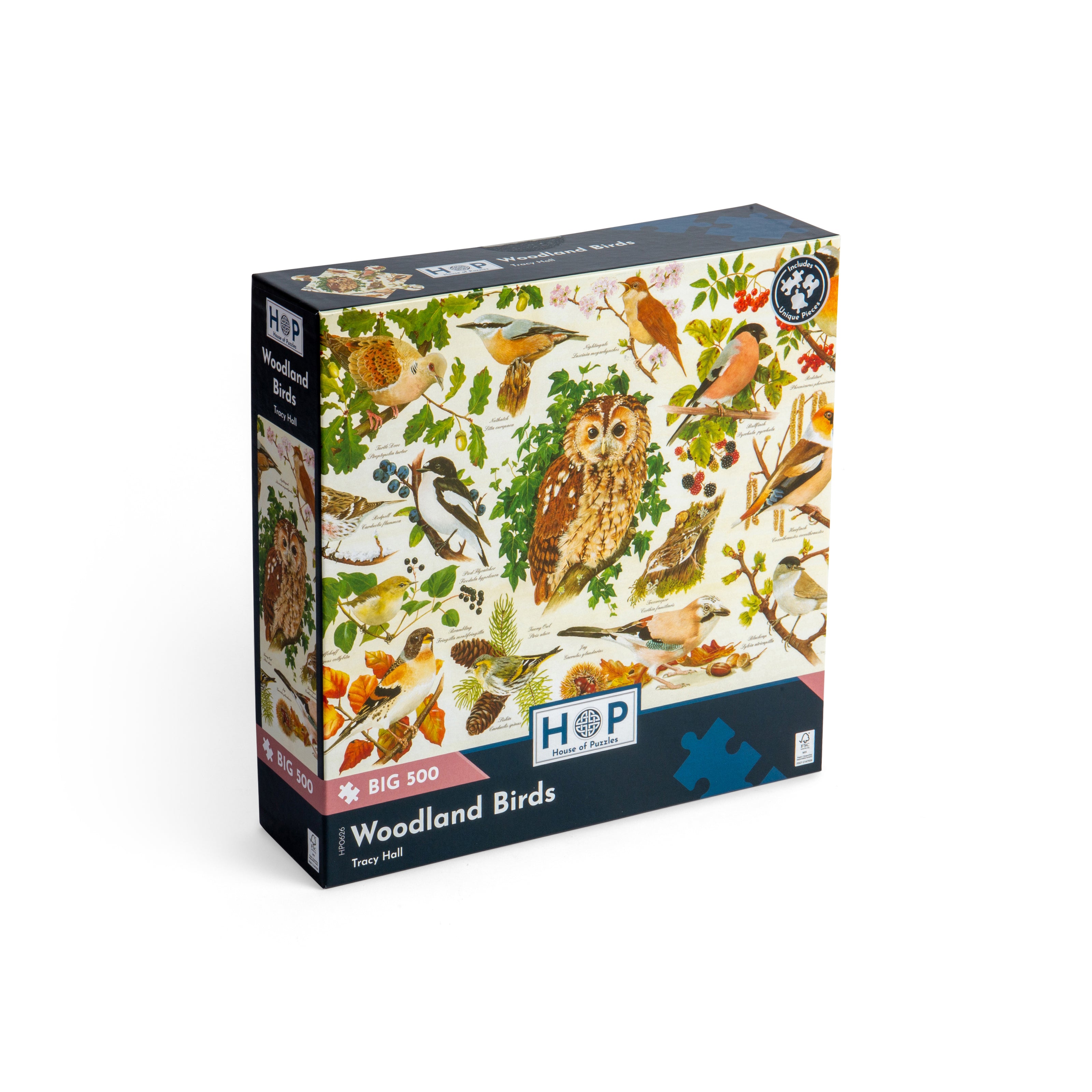 House of Puzzles - XXL Pieces - Woodland Birds -  500 palaa
