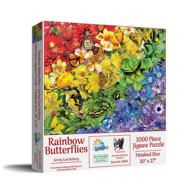 SunsOut - Lori Schory - Rainbow butterflies - 1000 palaa