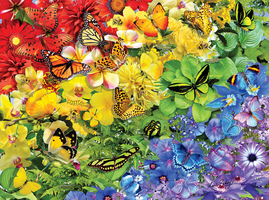 SunsOut - Lori Schory - Rainbow butterflies - 1000 palaa