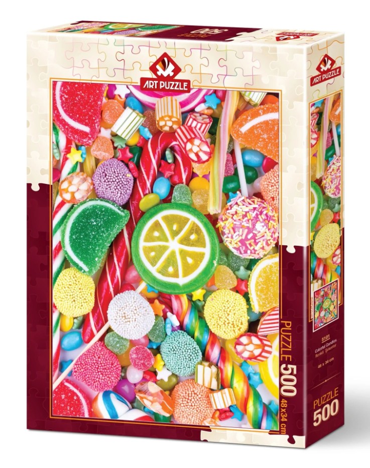 Art puzzle - Bunte Bonbons - 500 palaa